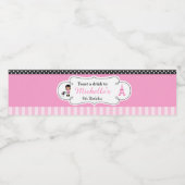 Paris Eiffel Tower Afrikanisches Mädchen Wasserflaschenetikett (Einzelnes Label)