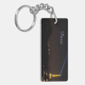 Paris Eiffel Tower at Night Keychain Schlüsselanhänger (Vorderseite links)