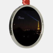 Paris Eiffel Tower at Night Ornament Aus Metall (Rechts)