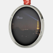 Paris Eiffel Tower at Night Ornament Aus Metall (Links)
