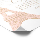 Paris Eiffel Tower Baby Dusche Say Baby Sign nicht Poster (Ecke)