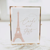 Paris Eiffel Tower Baby Duschkarten und Geschenke Poster