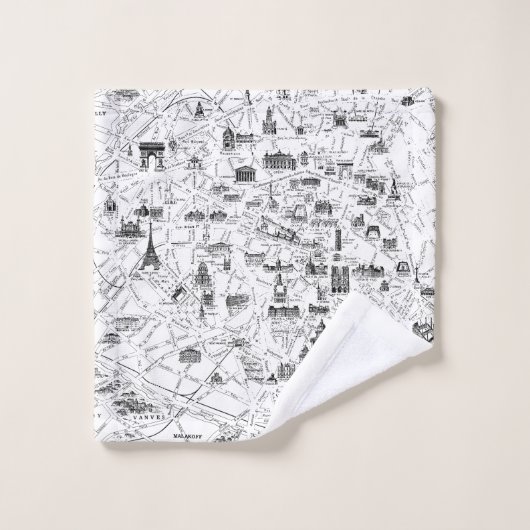 Paris Eiffel Tower Badhandtuch Set (Waschlappen)