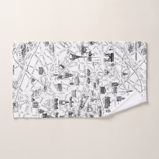 Paris Eiffel Tower Badhandtuch Set (Handtuch)