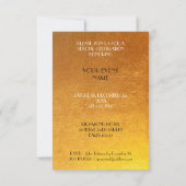 Paris Eiffel Tower Balloons White Gold Einladung (Rückseite)