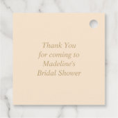 Paris Eiffel Tower Beautiful Floral Bridal Shower Geschenkanhänger (Rückseite)