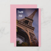 Paris Eiffel Tower Bekanntes Foto für Sehenswürdig Dankeskarte (Vorne/Hinten)