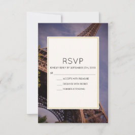 Paris Eiffel Tower Berühmte Sehenswürdigkeit Weddi RSVP Karte