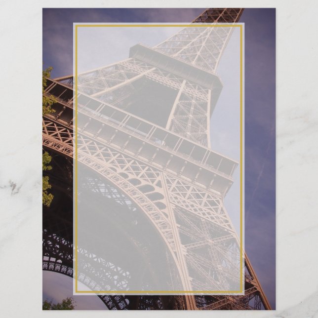 Paris Eiffel Tower Berühmtes Foto für Sehenswürdig (Vorderseite)