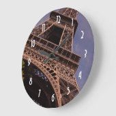 Paris Eiffel Tower Berühmtes Foto für Sehenswürdig Große Wanduhr (Winkel)