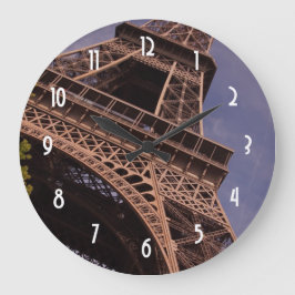 Paris Eiffel Tower Berühmtes Foto für Sehenswürdig Große Wanduhr