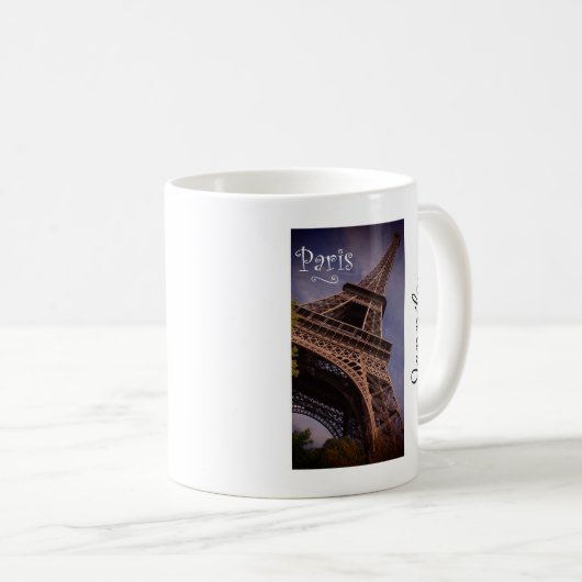 Paris Eiffel Tower Berühmtes Foto für Sehenswürdig Kaffeetasse (VorderseiteRechts)