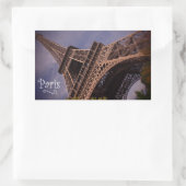 Paris Eiffel Tower Berühmtes Foto für Sehenswürdig Rechteckiger Aufkleber (Tasche)