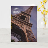 Paris Eiffel Tower Berühmtes Sehenswürdigkeit Foto Karte (Gelbe Blume)