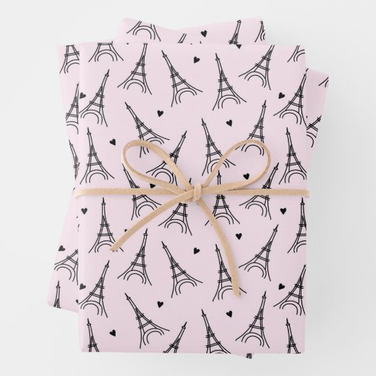 Paris Eiffel Tower Birthday Dusche Party Geschenkpapier Set (Beispiel)