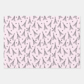 Paris Eiffel Tower Birthday Dusche Party Geschenkpapier Set (Vorderseite)