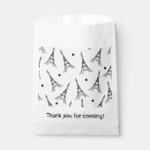 Paris Eiffel Tower Birthday Dusche Party Geschenktütchen (Vorderseite)