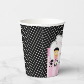 Paris Eiffel Tower Blonde Girl Pappbecher (Rechts)