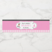 Paris Eiffel Tower Blonde Girl Wasserflaschenetikett (Einzelnes Label)