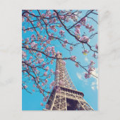 Paris Eiffel Tower Blooms im Springtime Postcard Postkarte (Vorderseite)
