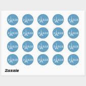 PARIS Eiffel Tower Blue Sticker (Blatt)