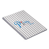 Paris Eiffel Tower Blue Text Bow Notizblock (Rechte Seite)