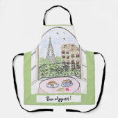 Paris Eiffel Tower Bon Appetit Schürze (Vorderseite)