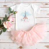 Paris Eiffel Tower Bonjour Bébé Baby Bodysuit Baby Strampler