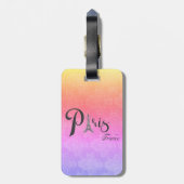 Paris Eiffel Tower Bow Stilvolle Farben Gepäckanhänger (Rückseite vertikal)