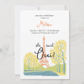 Paris Eiffel Tower Brautdusche Einladungen (Vorderseite)