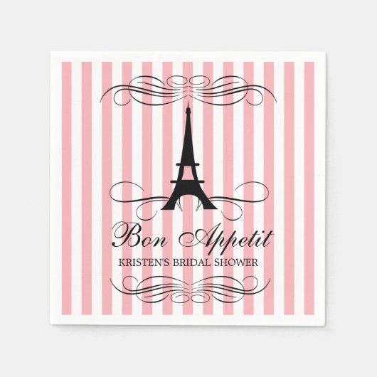 Paris Eiffel Tower | BRAUTPARTY Serviette (Vorderseite)