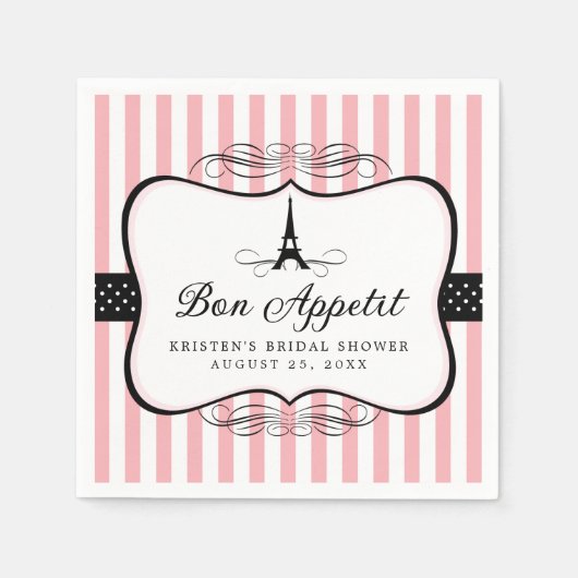 Paris Eiffel Tower | BRAUTPARTY Serviette (Vorderseite)