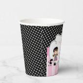 Paris Eiffel Tower Brünett Girl Pappbecher (Rechts)