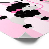 Paris Eiffel Tower Brünett Girl Poster (Ecke)