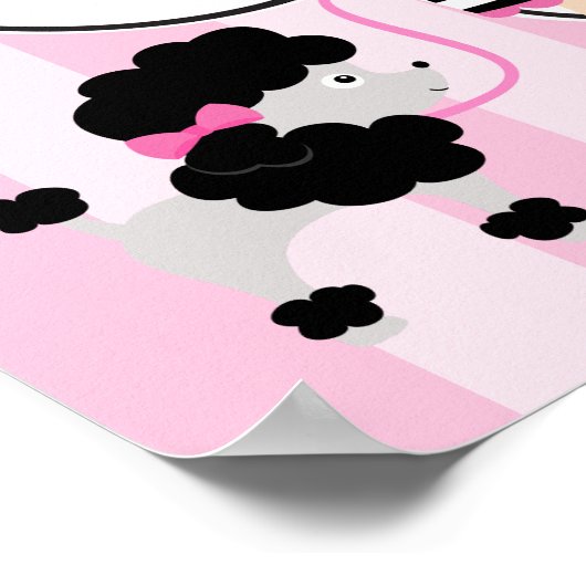 Paris Eiffel Tower Brünett Girl Poster (Ecke)