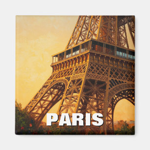 Paris Eiffel Tower Café Magnet