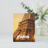 Paris Eiffel Tower Café Postkarte (Stehend Vorderseite)