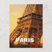 Paris Eiffel Tower Café Postkarte (Vorderseite)