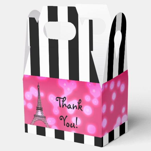 Paris Eiffel Tower Chic Sparkle Gastgeschenk Box Geschenkschachtel (Geöffnet)