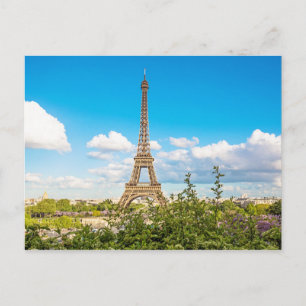 Paris Eiffel Tower Cloud Foto Postcard Postkarte