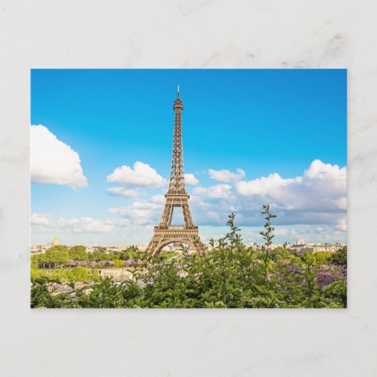 Paris Eiffel Tower Cloud Foto Postcard Postkarte (Vorderseite)