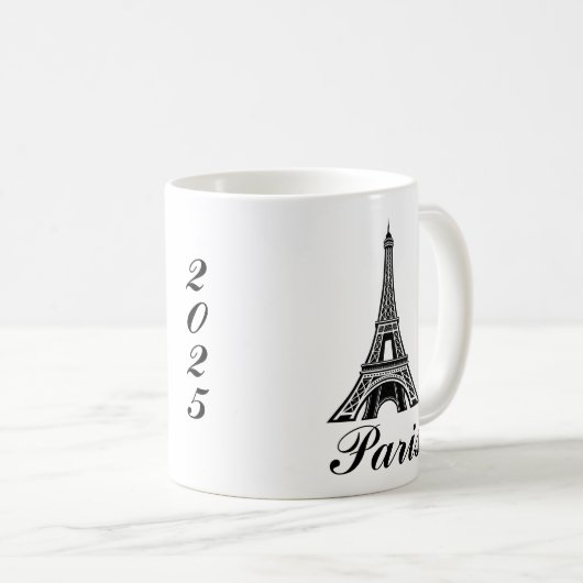 Paris Eiffel Tower Design Mug Kaffeetasse (VorderseiteRechts)