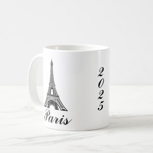 Paris Eiffel Tower Design Mug Kaffeetasse (Vorderseite Links)
