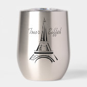 Paris Eiffel Tower Design Thermal Wine Tumbler (Vorderseite)