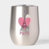 Paris Eiffel Tower Design Thermal Wine Tumbler (Vorderseite)