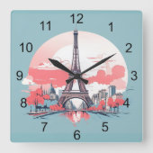 Paris Eiffel Tower Design Uhr (Vorderseite)