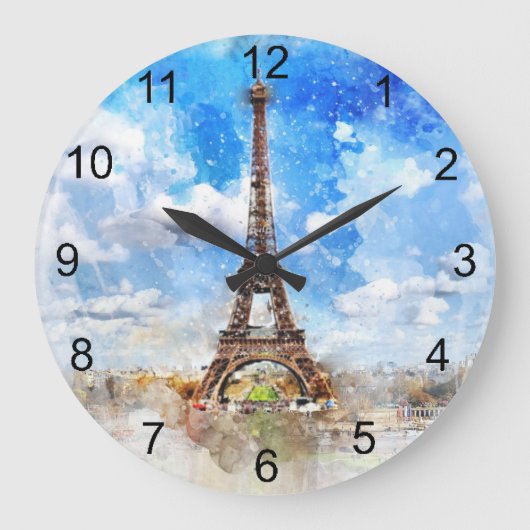 Paris Eiffel Tower Design Uhr (Vorderseite)