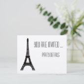 Paris Eiffel Tower Einladung (Stehend Vorderseite)
