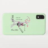 Paris Eiffel Tower Fashion Light Green Case-Mate iPhone Hülle (Rückseite (Horizontal))