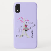 Paris Eiffel Tower Fashion Lite Lila Case-Mate iPhone Hülle (Rückseite)